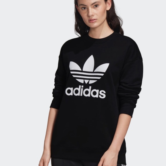 Adidas Trefoil Crew Neck Sweatshirt Sz. S - Picture 2 of 4